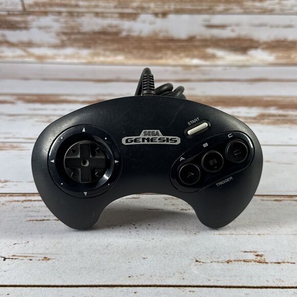 OEM Sega Genesis 3 Button Controller Model 1650 - Black - Picture 1 of 2